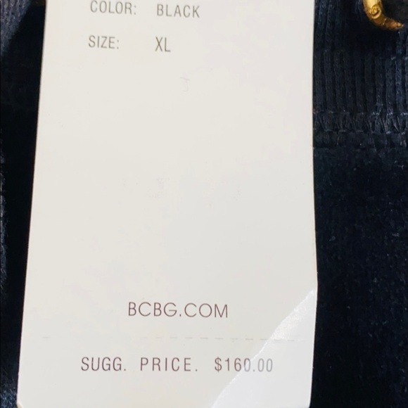 Vintage 90’s BCBG Maxazria VELVET Black Rhinestone Straight Leg Pants XL… - Picture 7 of 11